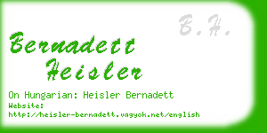 bernadett heisler business card